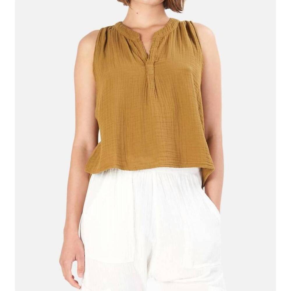 NEW NSF nepore drapy sleeveless top in ranch